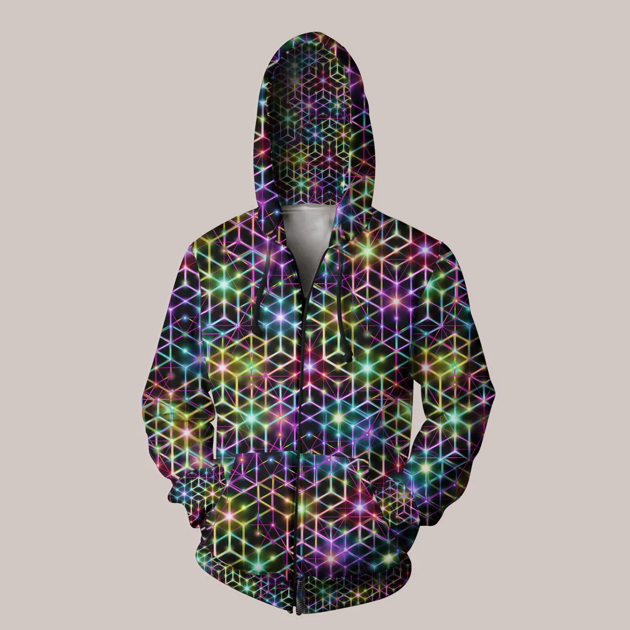 2CB Hoodie – Electric Geometric Psychedelic Art