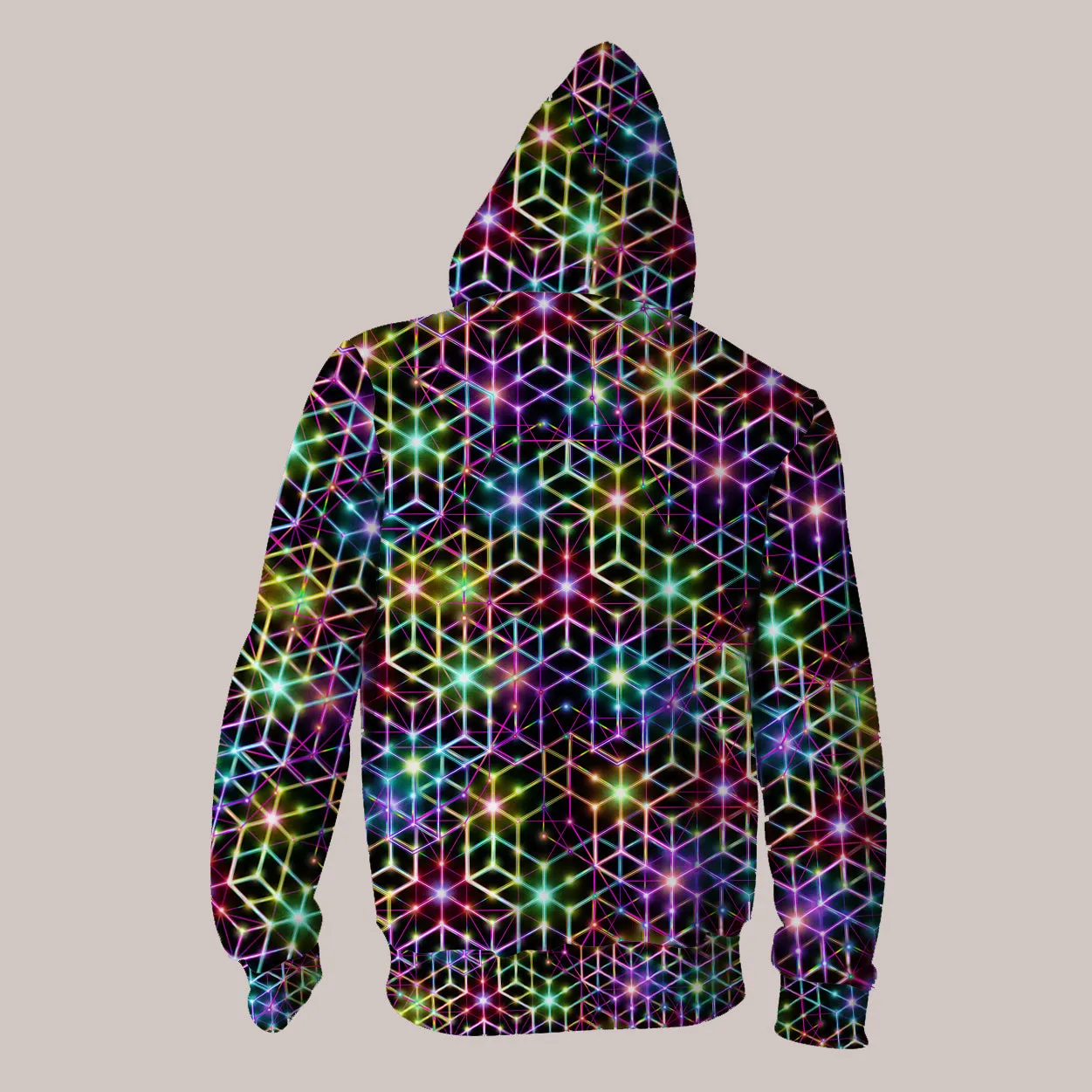 2CB Hoodie – Electric Geometric Psychedelic Art