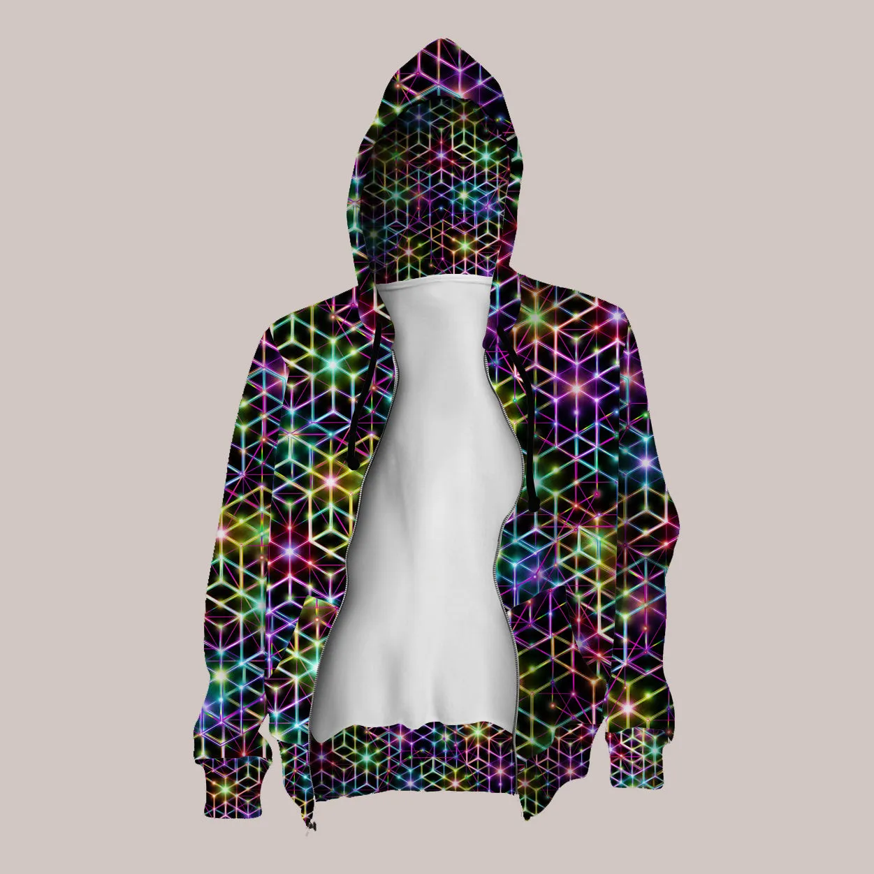 2CB Hoodie – Electric Geometric Psychedelic Art