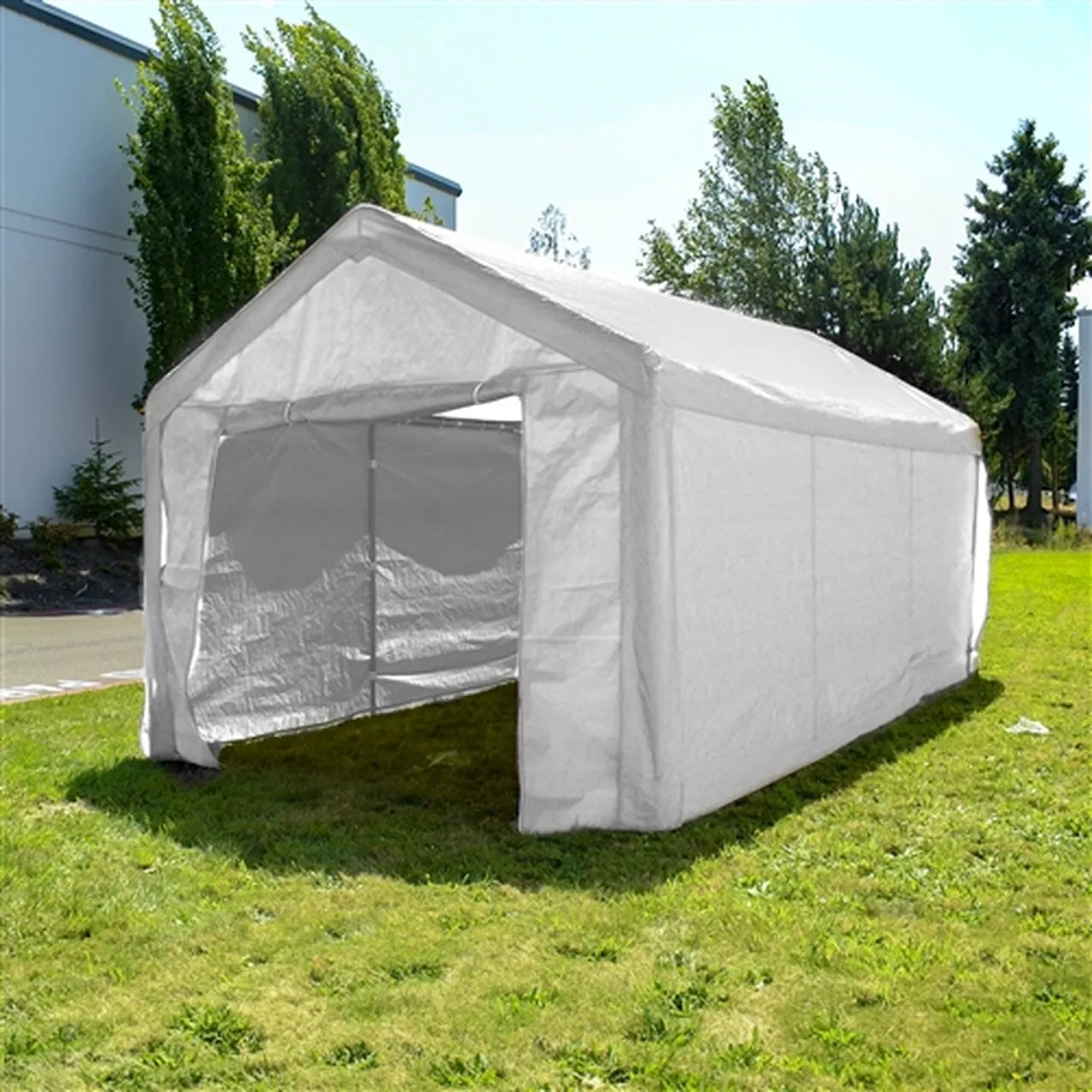 Aleko Carports Heavy Duty Outdoor Canopy Carport Tent - 10 X 20 FT - White