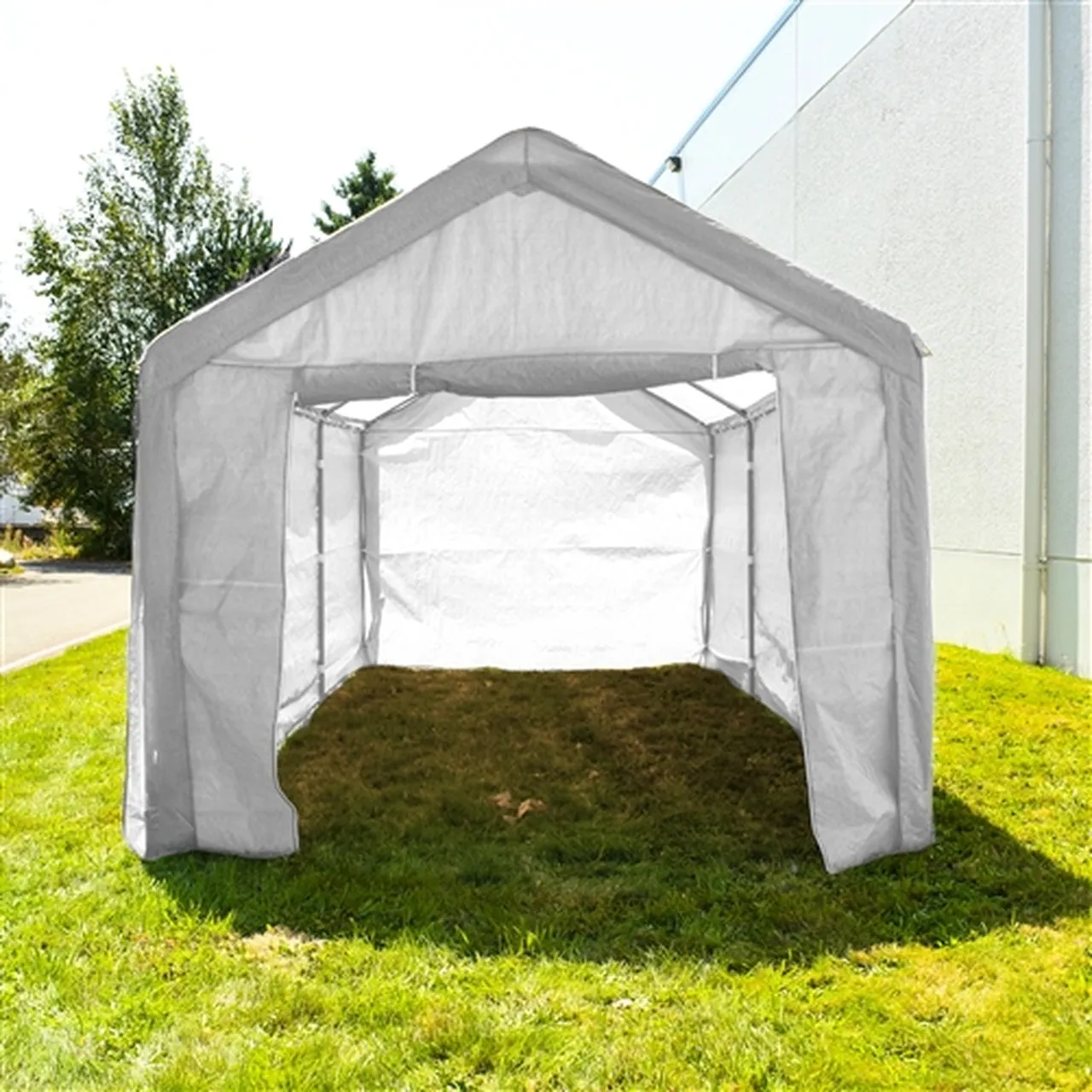 Aleko Carports Heavy Duty Outdoor Canopy Carport Tent - 10 X 20 FT - White