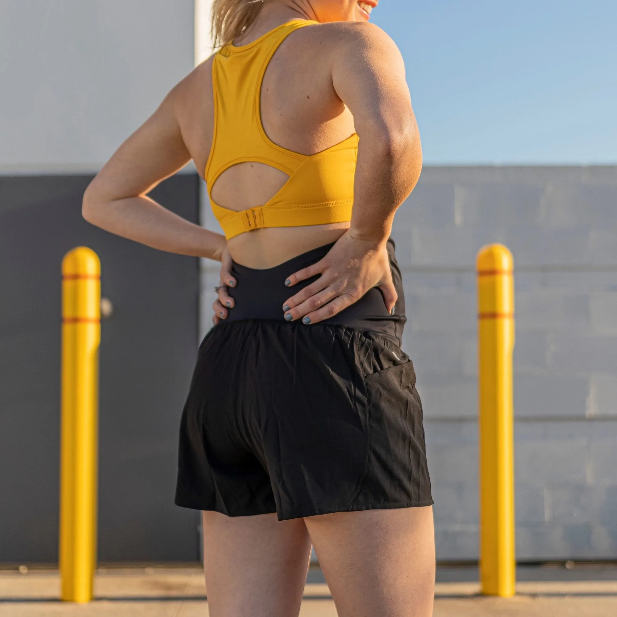 Belly Support Maternity Shorts - Black