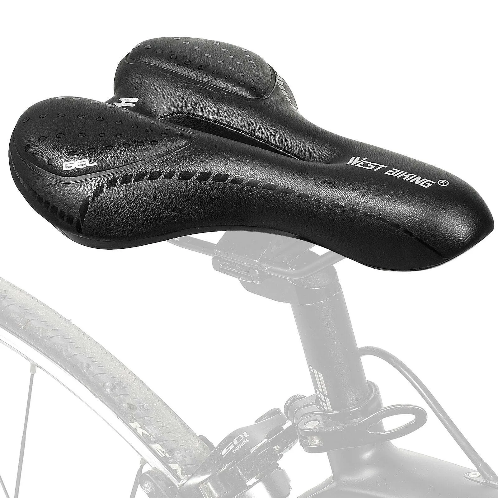 Bike Saddle MTB Mountain Road Bicycle Seat PU Leather Gel Painless Cycling Cushion BMX Comfortable Shockproof Parts