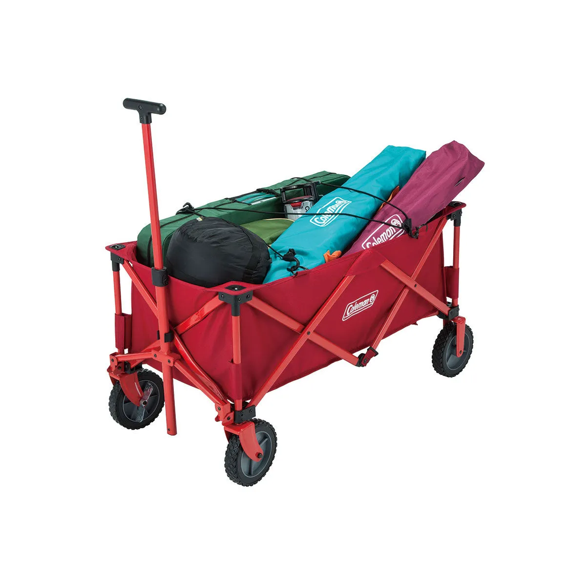 Camping Wagon Foldable Outdoor Garden Trolley Cart Heavy Duty Truck Red