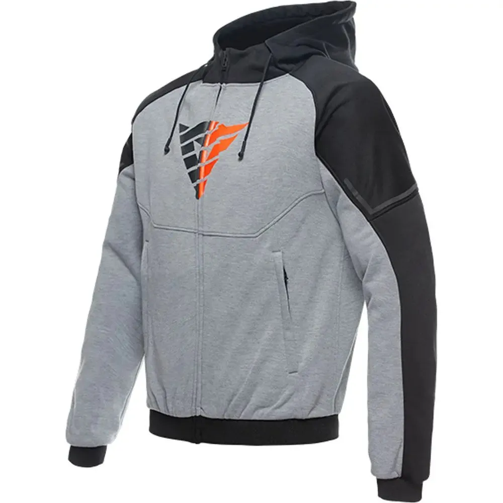 Dainese Daemon X Protective Hoodie Grey / Black / Fluo Red