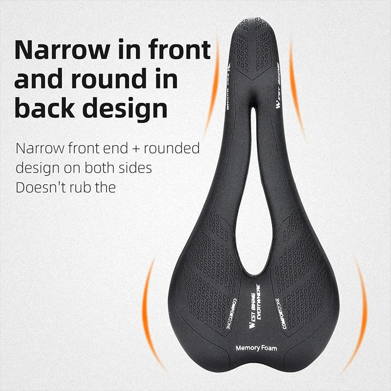 Ergonomic Bike Saddle Comfortable Memory Foam Bicycle Seat Men Women Hollow Breathable MTB Road BMX Bike Cushion
