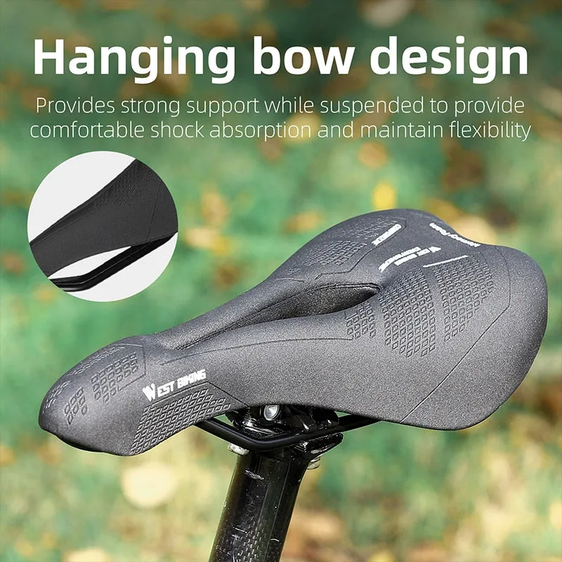 Ergonomic Bike Saddle Comfortable Memory Foam Bicycle Seat Men Women Hollow Breathable MTB Road BMX Bike Cushion