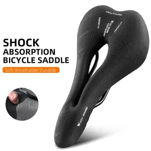 Ergonomic Bike Saddle Comfortable Memory Foam Bicycle Seat Men Women Hollow Breathable MTB Road BMX Bike Cushion
