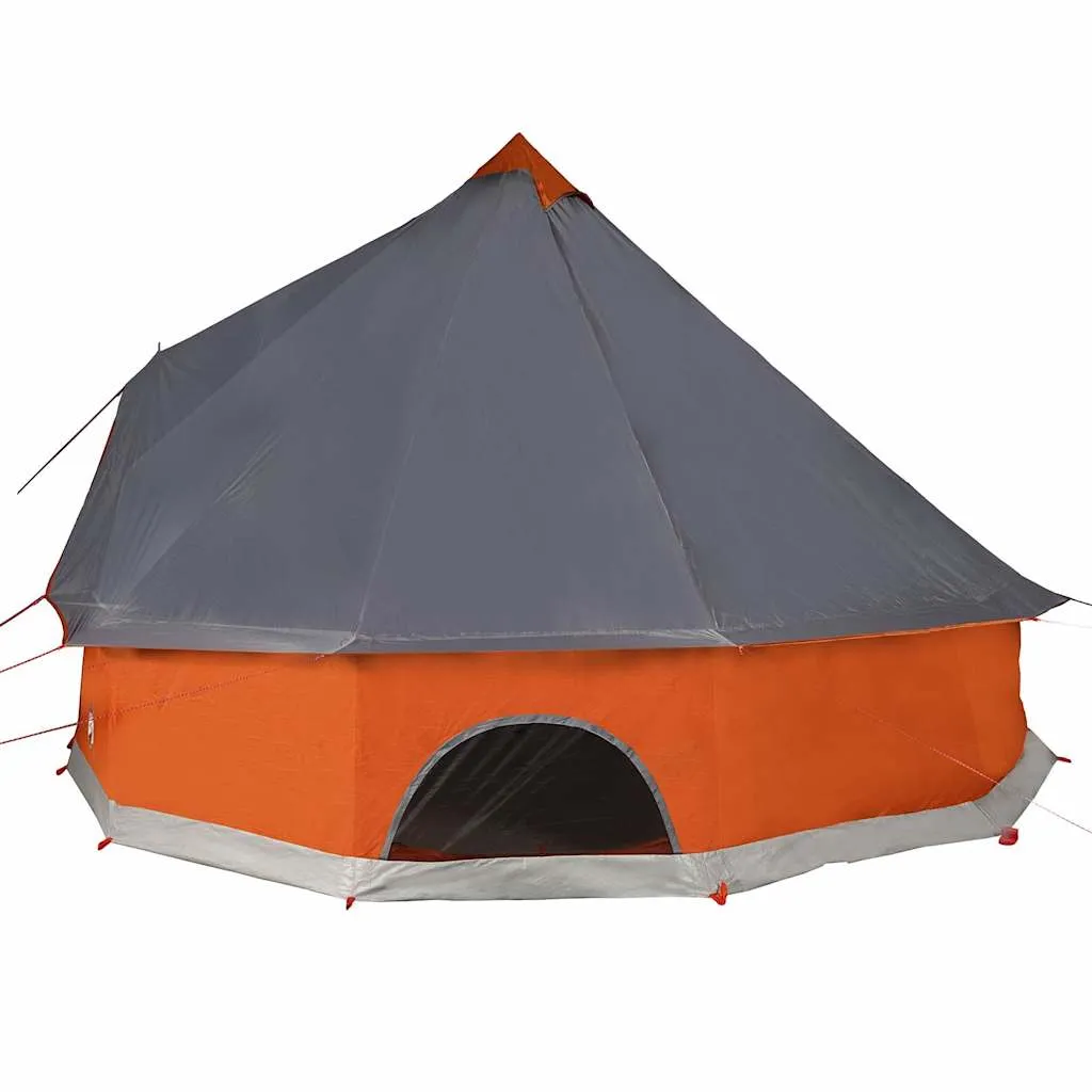 Family Tent Tipi 6-Person Grey and Orange Waterproof