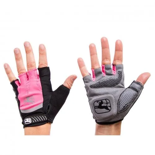 Giordana Strada Gel Short Finger GLV Womens Pink/Silver Large