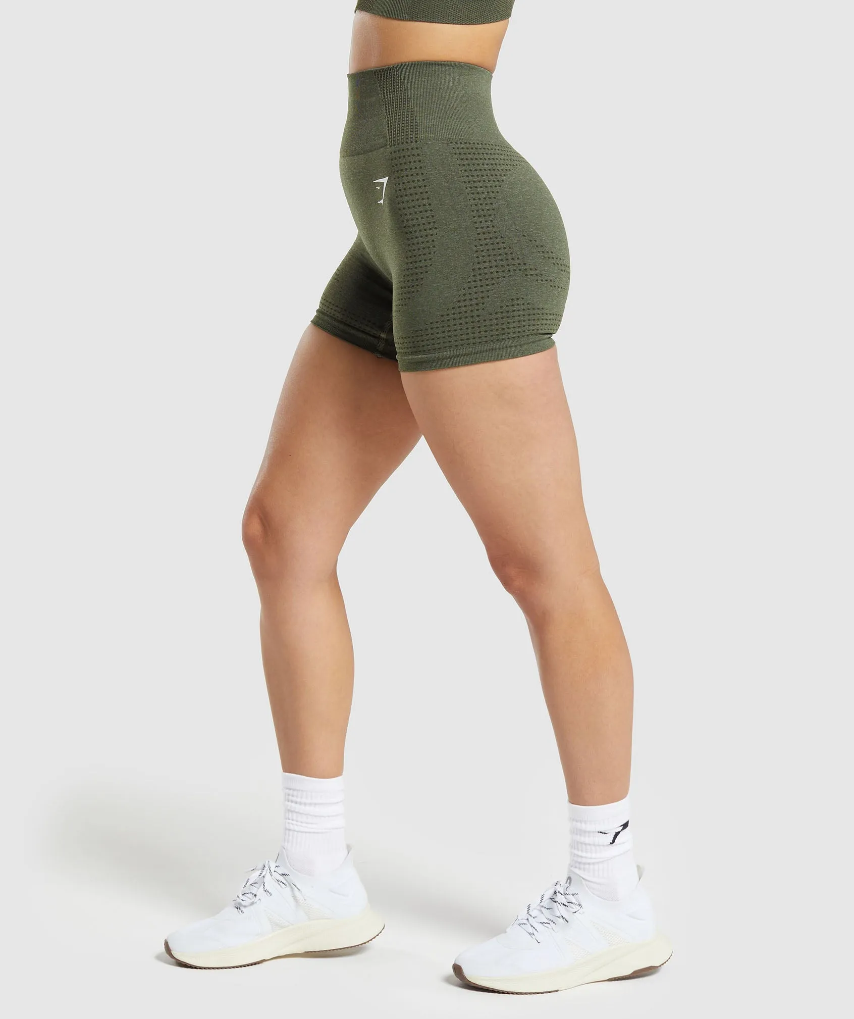 Gymshark Vital Seamless 2.0 Shorts - Base Green Marl