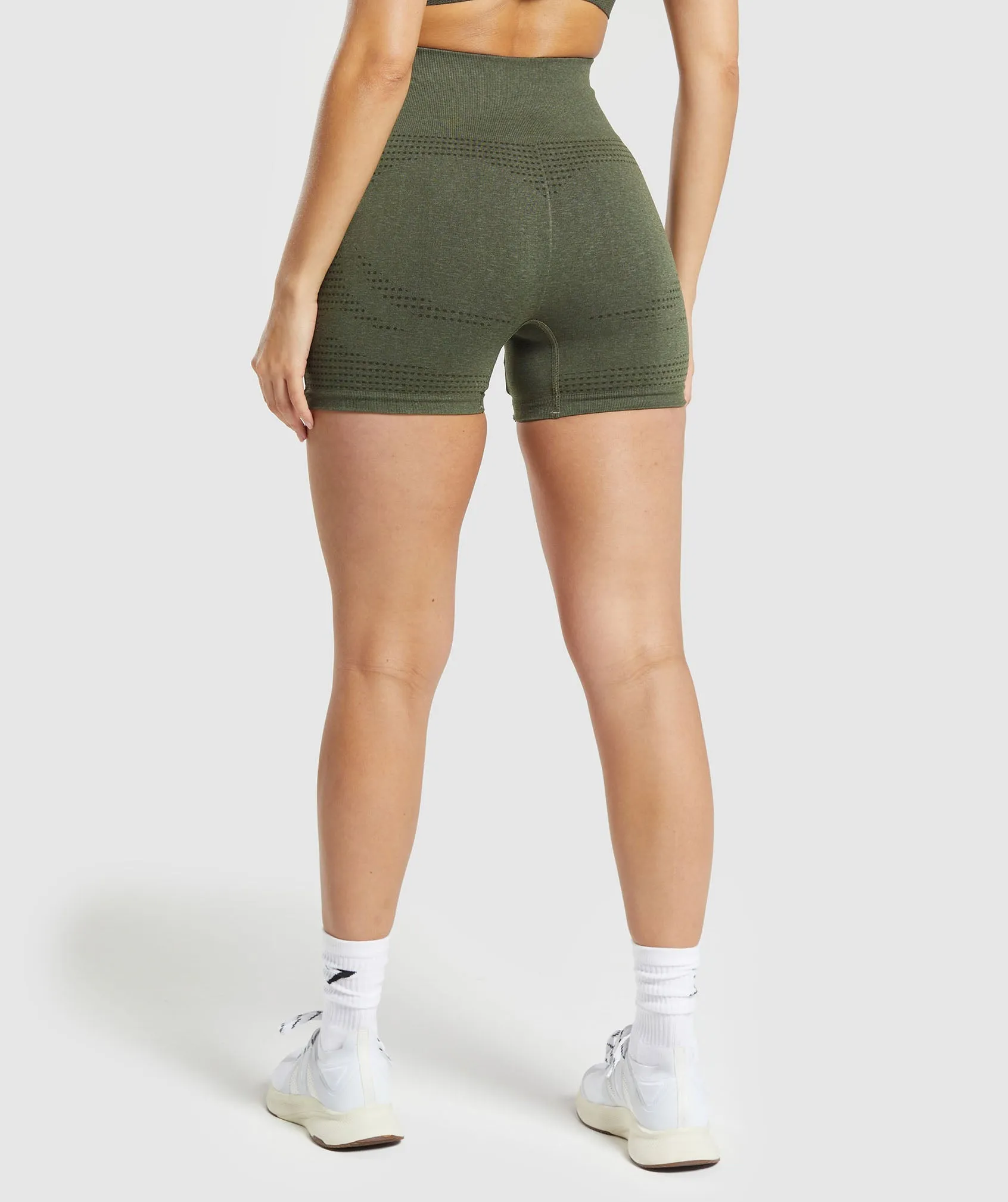 Gymshark Vital Seamless 2.0 Shorts - Base Green Marl