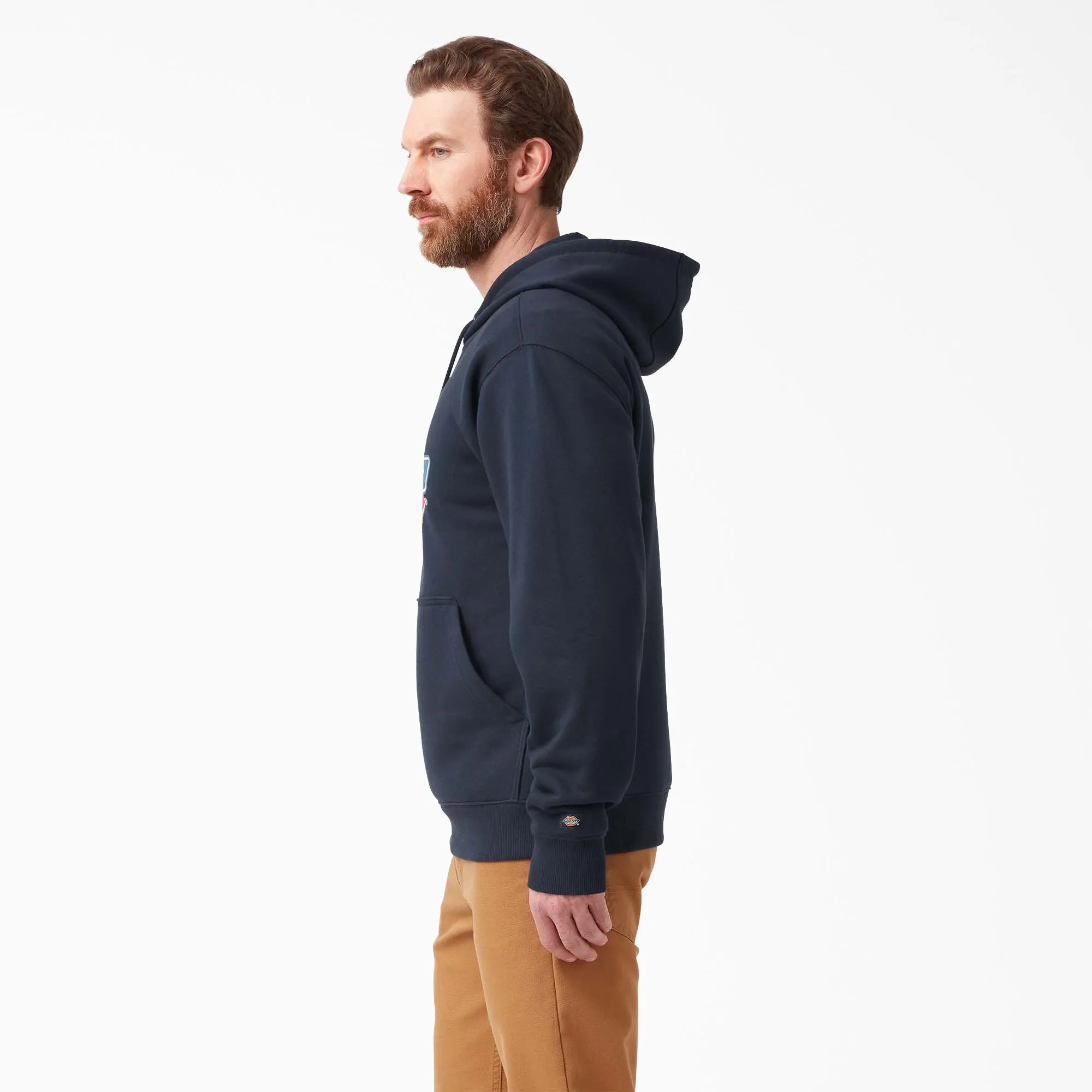 Hoodie - Dickies Water Repellent Tri-Color Logo Hoodie, Dark Navy, TW22ADN