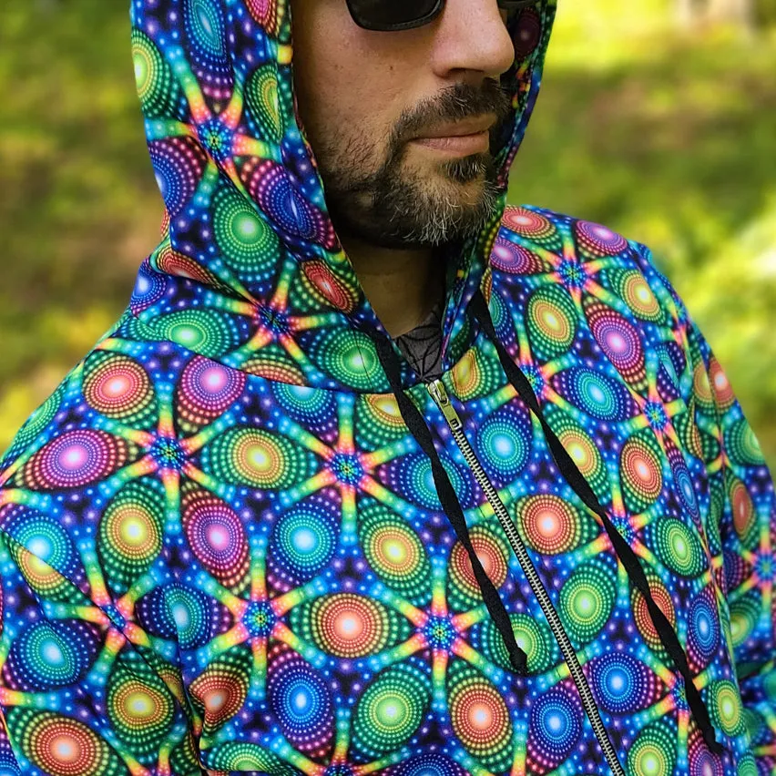 Mirage Hoodie – Vibrant Psychedelic Geometric Art