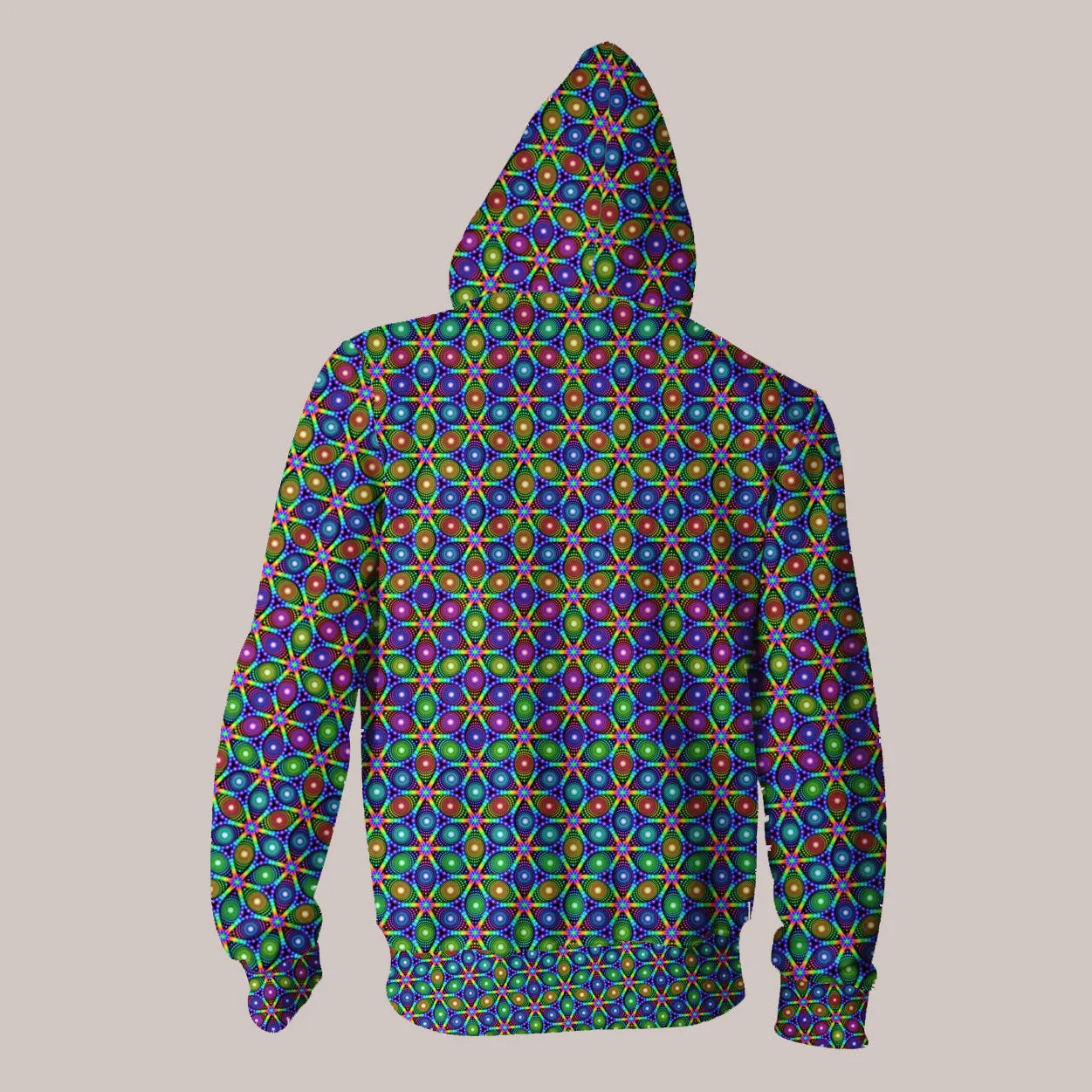 Mirage Hoodie – Vibrant Psychedelic Geometric Art