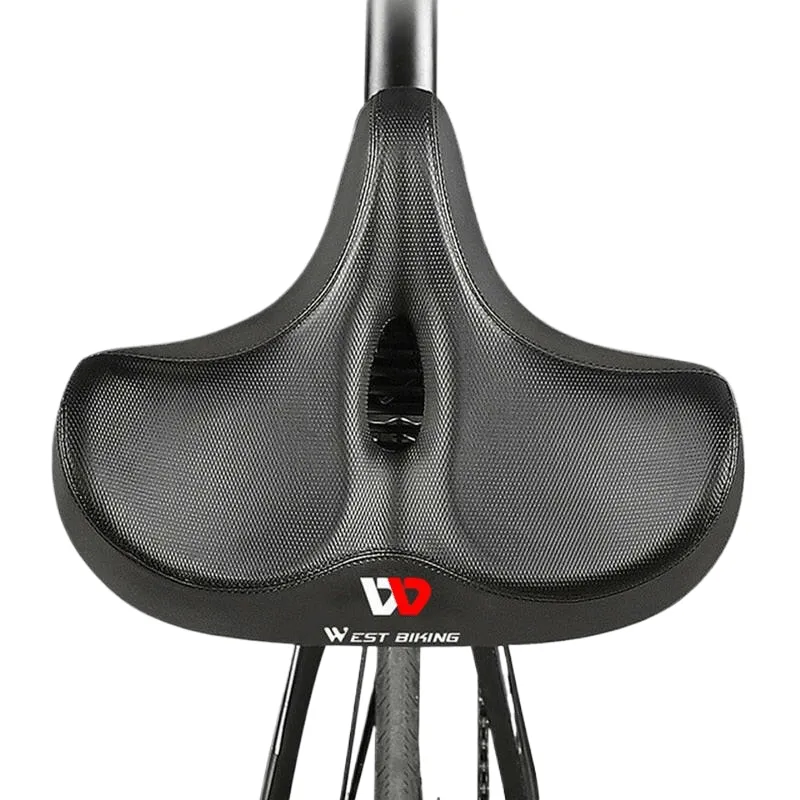 MTB Saddle Wide Ergonomic Comfortable Bicycle Spring Damping Saddle Cruiser Electric Bike Thick Memory Seat Cushion