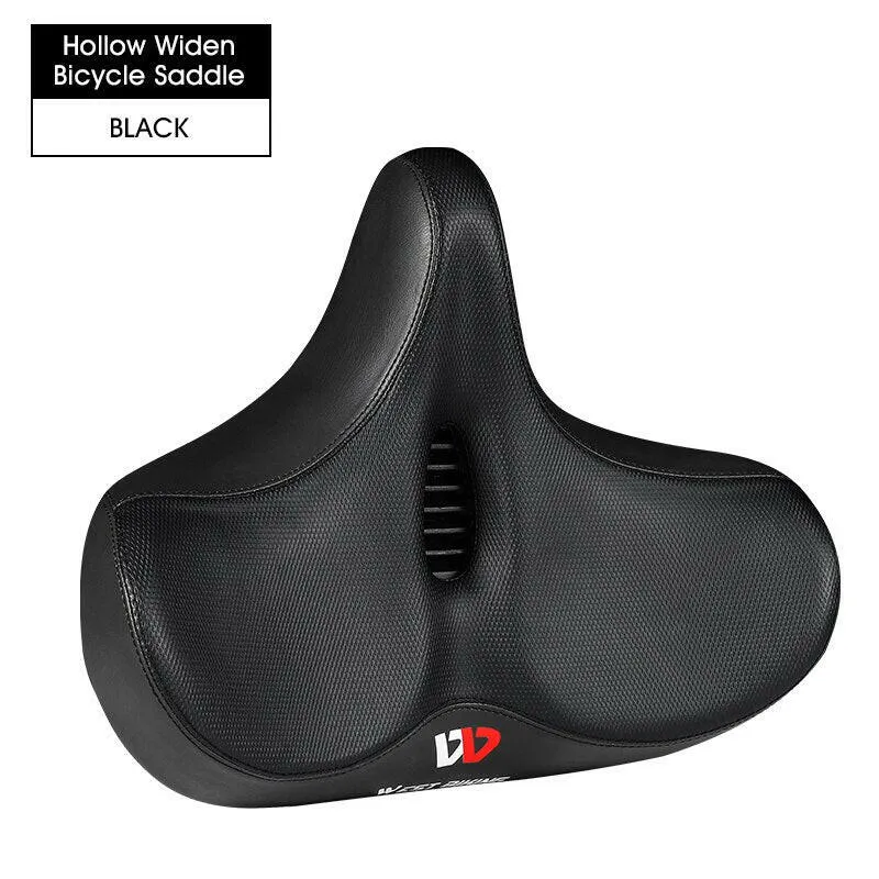 MTB Saddle Wide Ergonomic Comfortable Bicycle Spring Damping Saddle Cruiser Electric Bike Thick Memory Seat Cushion