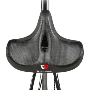 MTB Saddle Wide Ergonomic Comfortable Bicycle Spring Damping Saddle Cruiser Electric Bike Thick Memory Seat Cushion