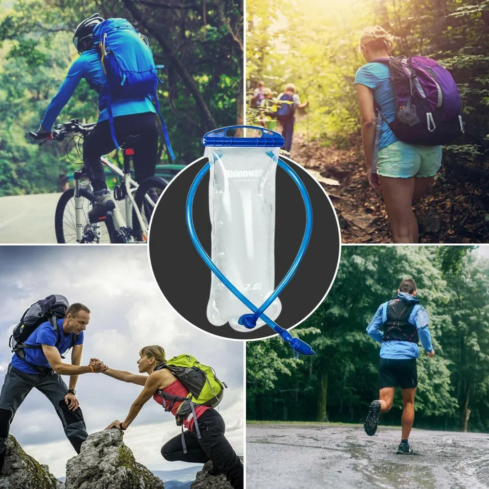Outdoor Sports Hydration Bladder 2 Liter Leak Proof Water Bladder Reservoir for Cycling Running Hiking Backpacking