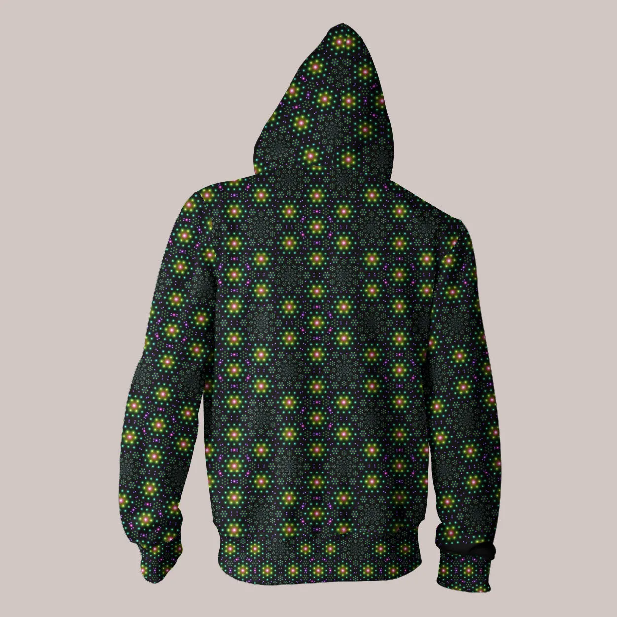 Psychedelic Hoodie (UV/RGB, Eco-Friendly, Unisex, Zip-Up) | SPECTROGRAM