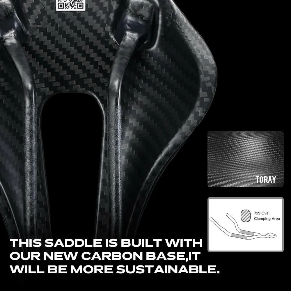 RYET 3D Printed Bicycle Saddle Ultralight Carbon Fiber Hollow Comfortable Breathable MTB Gravel Road bike Cycling Seat Parts