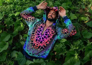 Sacred Geometry Hoodie | Fractal Hoodie | Psy Clothing | Festival Hoodie | Psychedelic Sweater | DMT Mandala - UV (HD)
