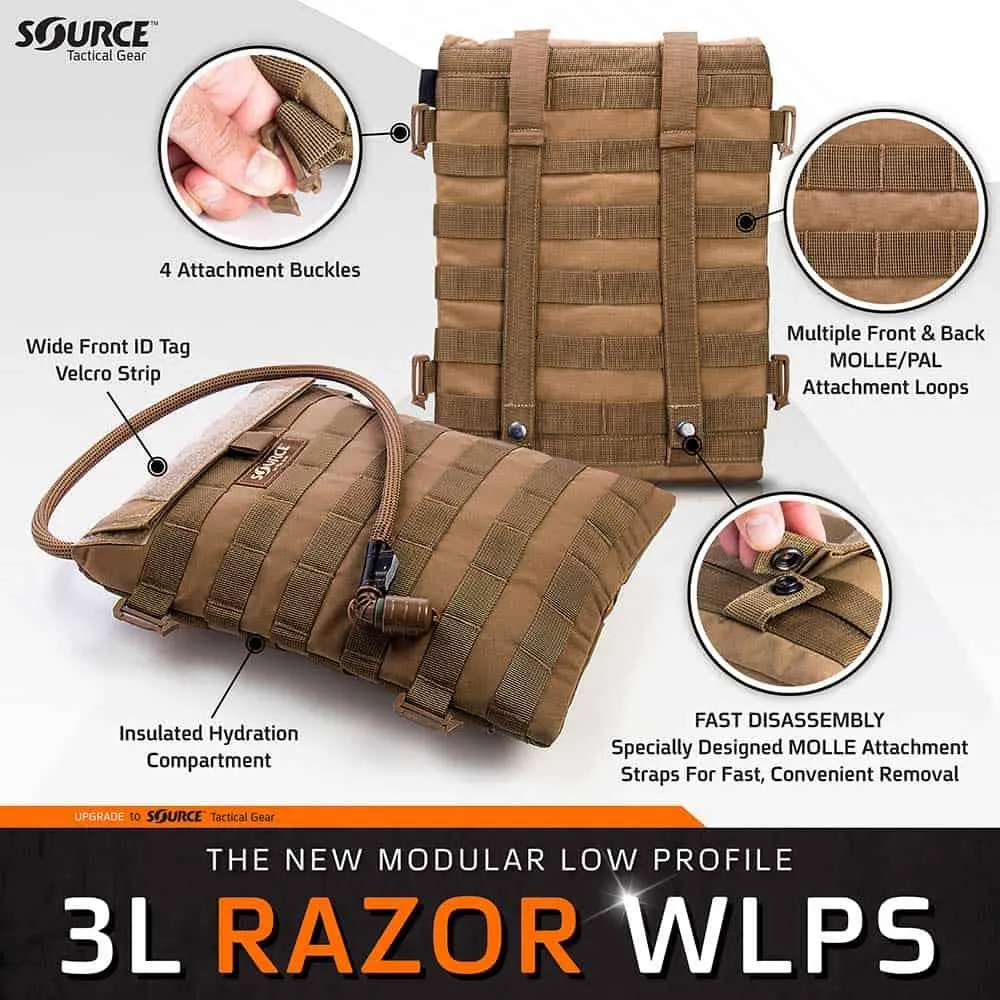 SOURCE Tactical Razor 3L Low Profile Hydration Pouch
