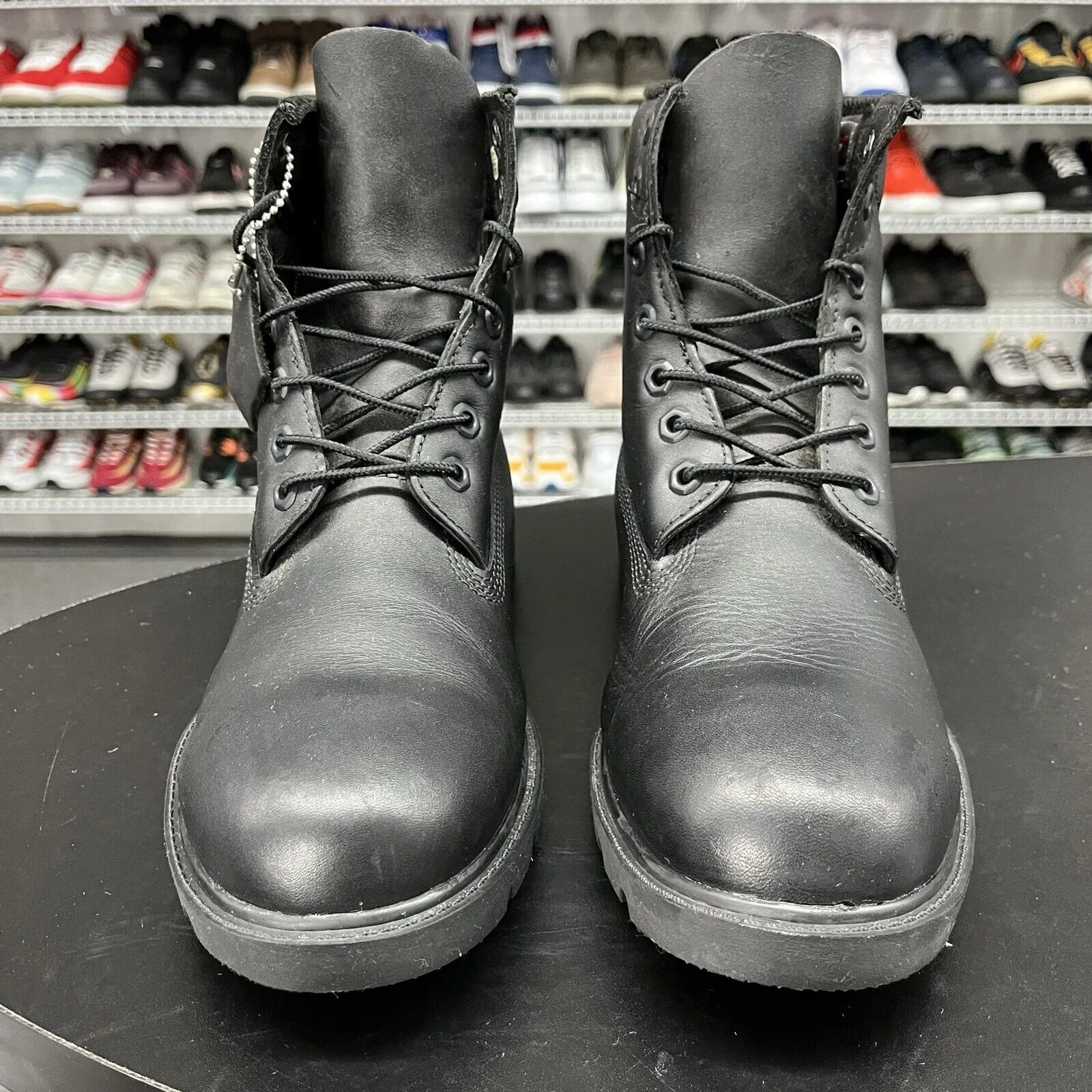 Timberland Classic 6� Waterproof Boot Black Full Grain Men's Size 9