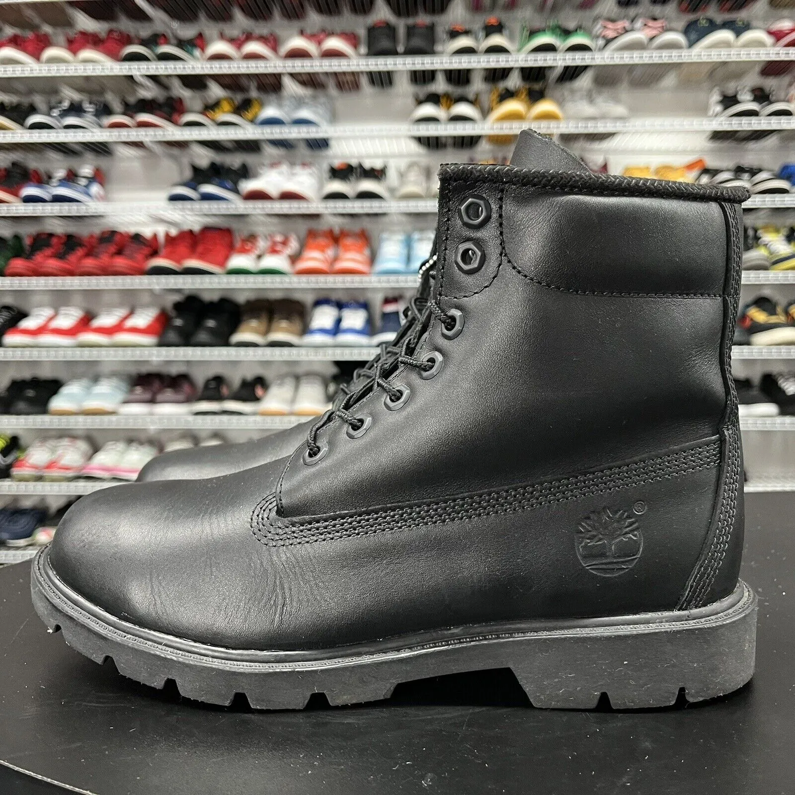 Timberland Classic 6� Waterproof Boot Black Full Grain Men's Size 9