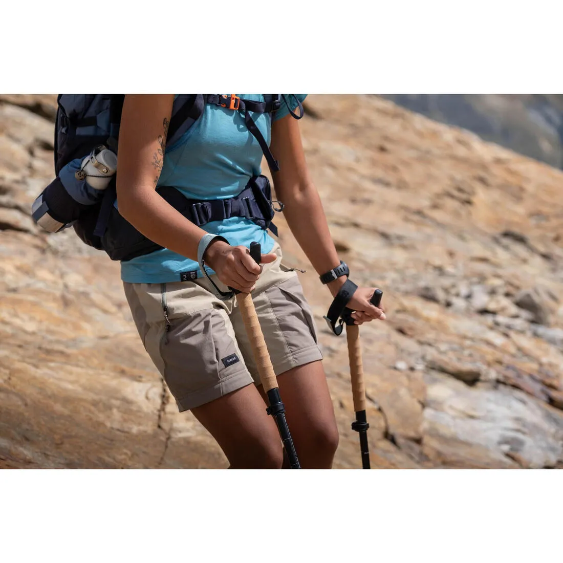 Trekking Pole-Stick Ultra-Compact Ergonomic x1 - MT900 Black
