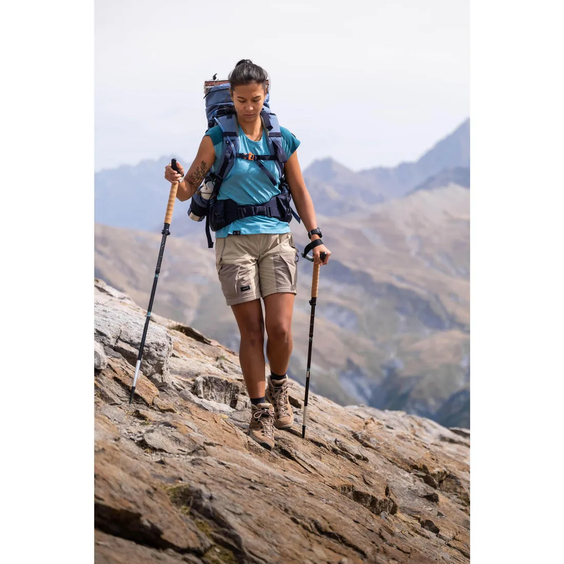 Trekking Pole-Stick Ultra-Compact Ergonomic x1 - MT900 Black