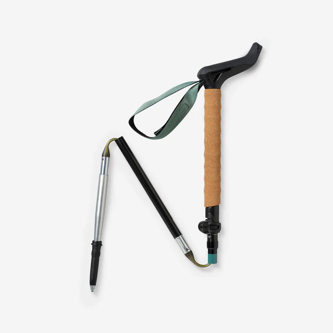Trekking Pole-Stick Ultra-Compact Ergonomic x1 - MT900 Black