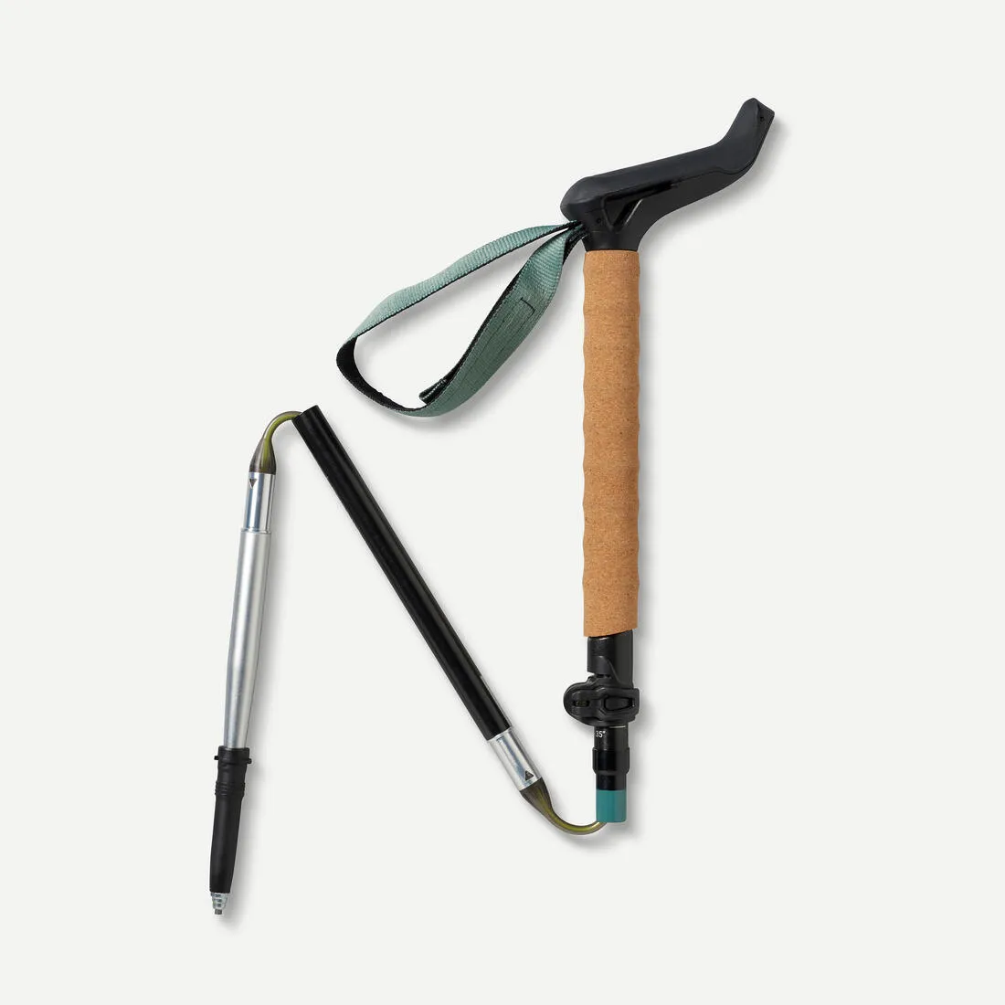 Trekking Pole-Stick Ultra-Compact Ergonomic x1 - MT900 Black