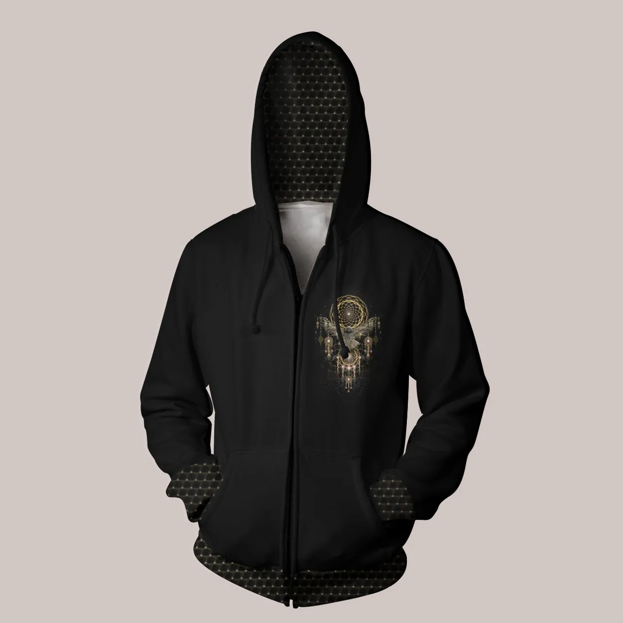 Visionary Art Hoodie - Limited Edition  (UV/RGB, Eco-Friendly, Zip-Up) | MAGIC OWL