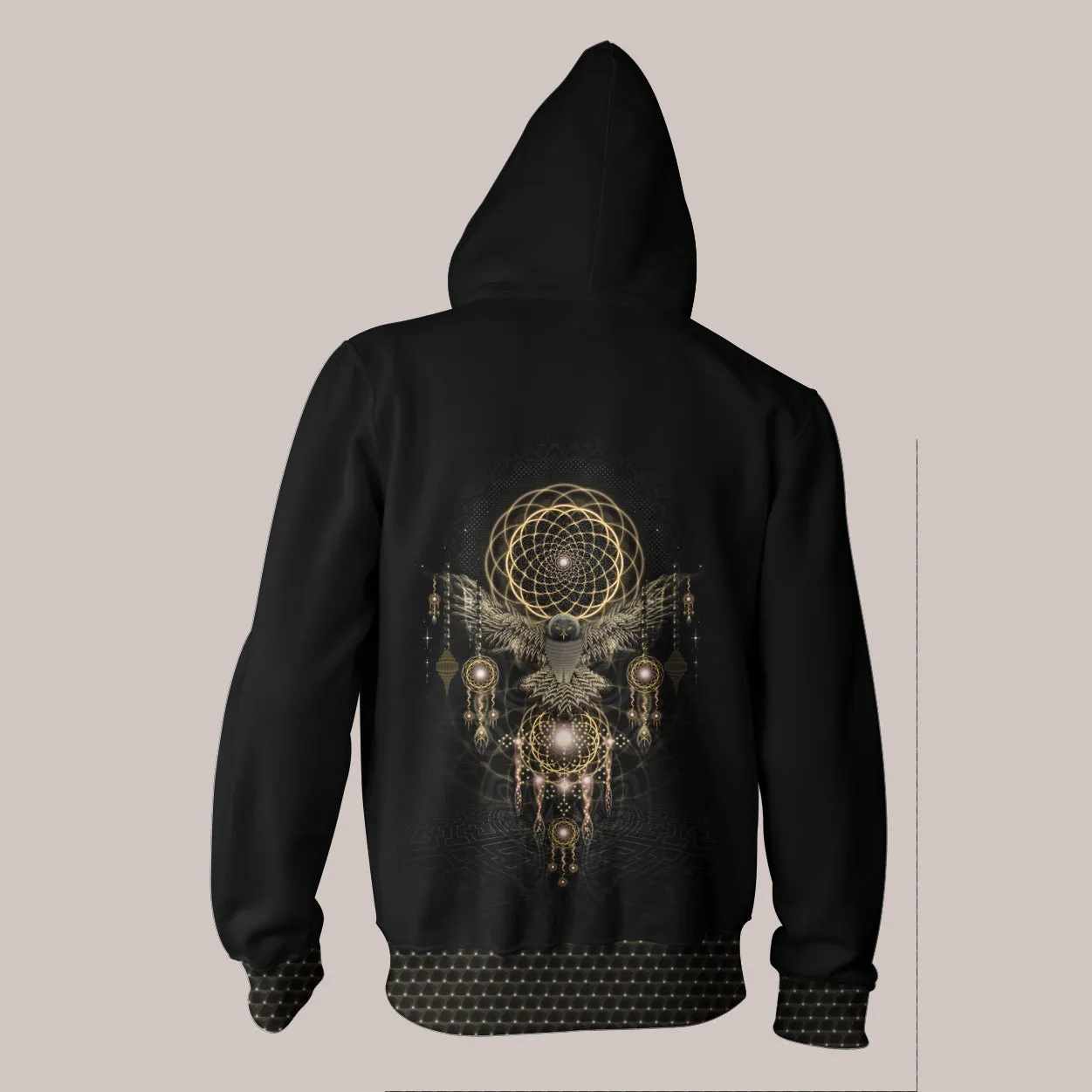 Visionary Art Hoodie - Limited Edition  (UV/RGB, Eco-Friendly, Zip-Up) | MAGIC OWL