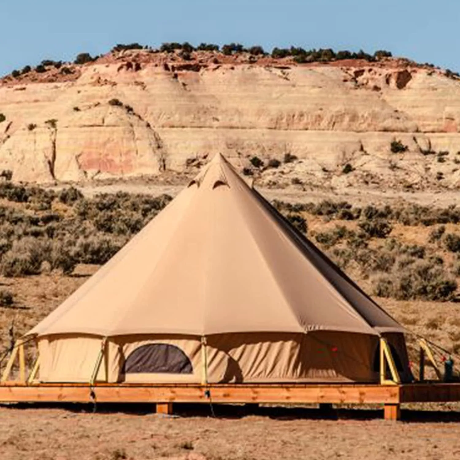 WHITEDUCK Regatta Canvas Bell Tent - W/Stove Jack, Waterproof, 4 Season Luxury Outdoor Camping and Glamping Yurt Tent Made from Breathable 100% Cotton Canvas (4 Sizes- 4 Colors)